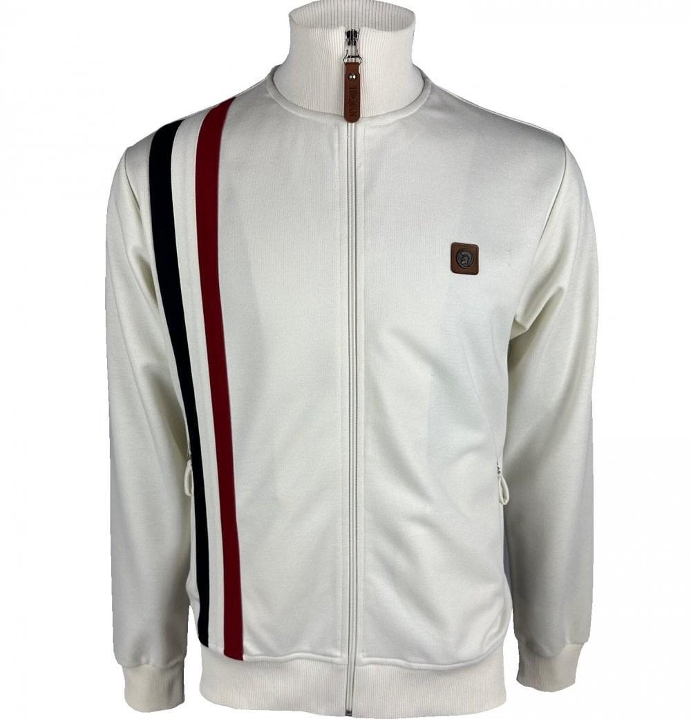 Trojan Records Racing Stripe Track Top Ecru