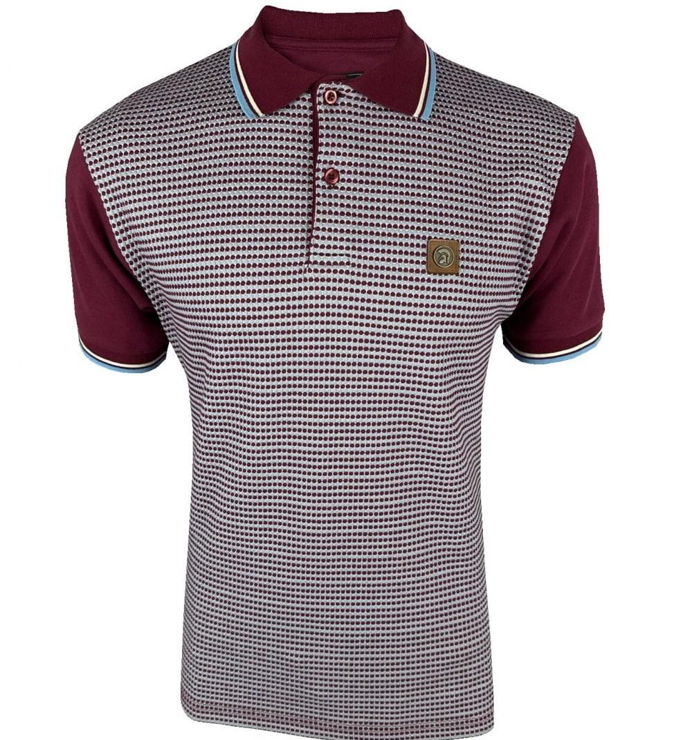 Trojan Records Birdseye Panel Jersey Polo Port