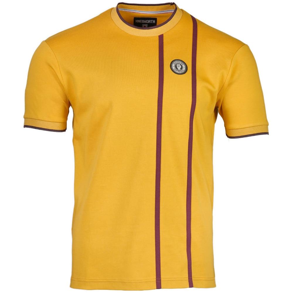 Knebworth Clothing Tipped Crew Northern Soul Tee Mustard