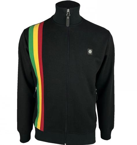 Trojan Records Racing Stripe Track Top Black