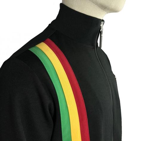 Trojan Records Racing Stripe Track Top Black Thumbnail 3