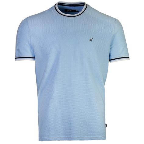 Mish Mash Basketweave T Shirt Sky Blue