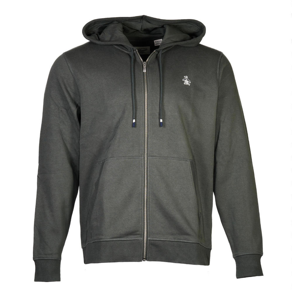 Original Penguin Full Zip Sweatshirt Hoody Dark Green