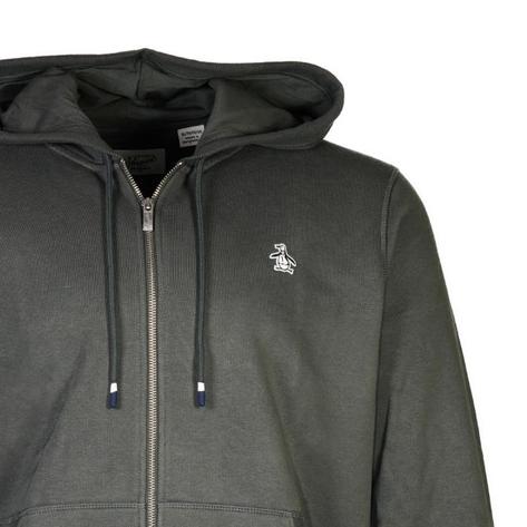 Original Penguin Full Zip Sweatshirt Hoody Dark Green Thumbnail 2