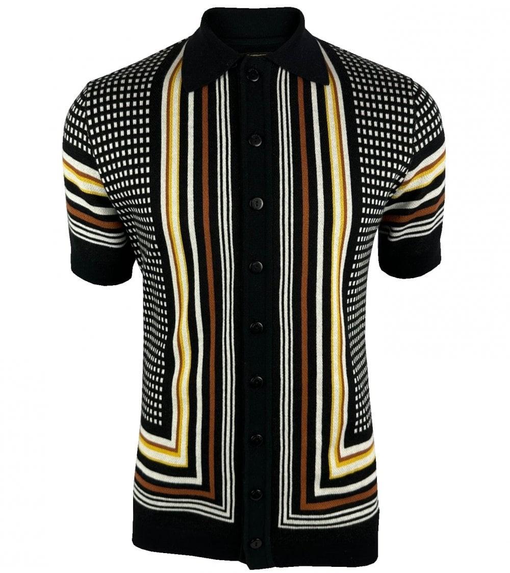 Ska & Soul Fine Gauge Jacquard Cardi Black