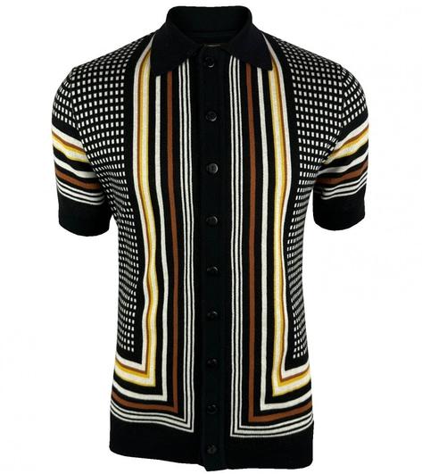 Ska & Soul Fine Gauge Jacquard Cardi Black Thumbnail 1