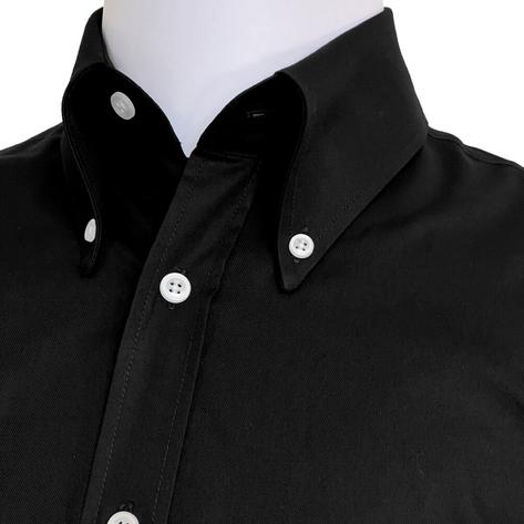 Adaptor Clothing Oxford Long Sleeve Button Down Shirt Black Thumbnail 2