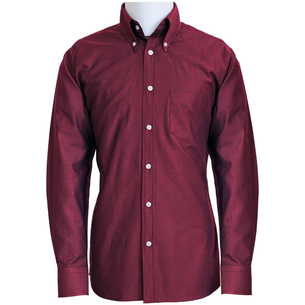 Adaptor Clothing Oxford Long Sleeve Button Down Shirt Tonic Wine