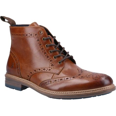 Hush Puppies Joshua Leather Lace Up Brogue Boots Tan Thumbnail 1