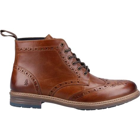 Hush Puppies Joshua Leather Lace Up Brogue Boots Tan Thumbnail 4