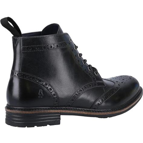 Hush Puppies Joshua Leather Lace Up Brogue Boots Black Thumbnail 2