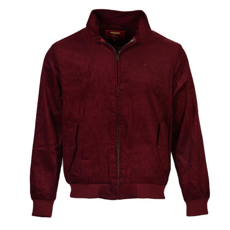 Merc London Corduroy Harrington Jacket Burgundy