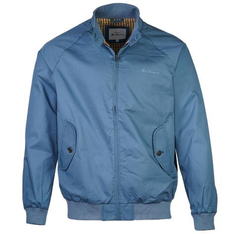 Ben Sherman House Check Lined Harrington Jacket Airforce Blue