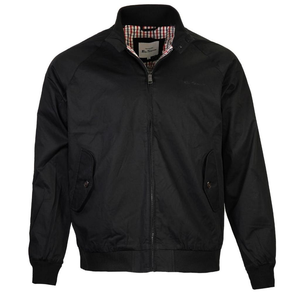 Ben Sherman House Check Lined Harrington Jacket Black