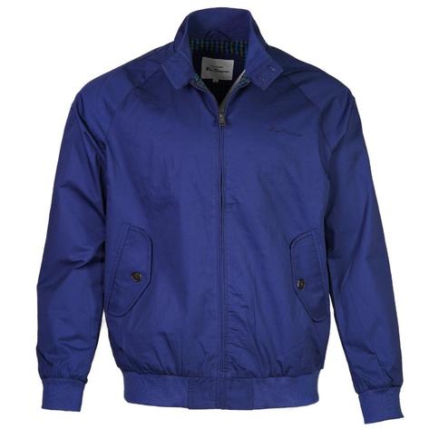 Ben Sherman House Check Lined Harrington Jacket Royal Blue Thumbnail 1