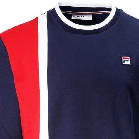 Fila Crew Neck Colour Block Sweatshirt Navy Thumbnail 2