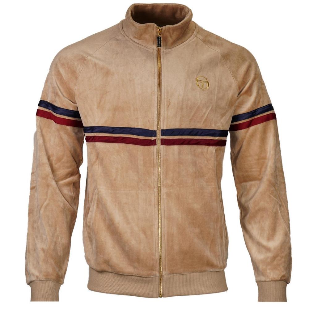 Sergio Tacchini Orion Luxe Velour Track Top Humus