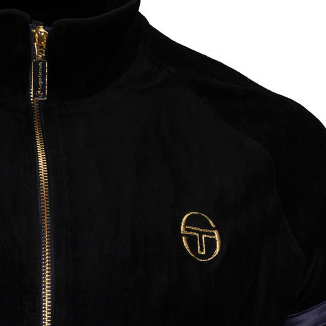 Sergio Tacchini Orion Luxe Velour Track Top Black Thumbnail 3
