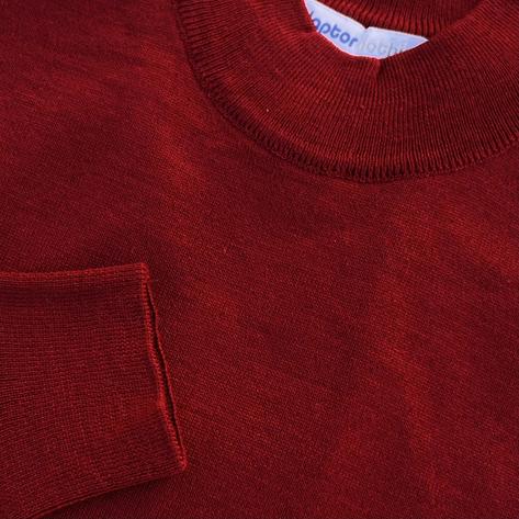 Adaptor Clothing Made in Italy Merino Wool TURTLE Neck Jumper Deep Wine Thumbnail 2