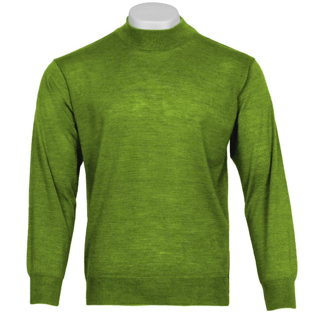 Adaptor Clothing Made in Italy Merino Wool TURTLE Neck Jumper Moss Green