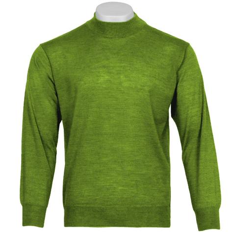 Adaptor Clothing Made in Italy Merino Wool TURTLE Neck Jumper Moss Green Thumbnail 1