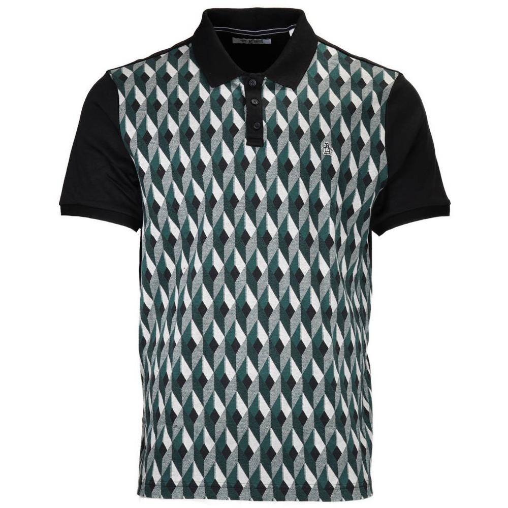 Original Penguin Retro Diamond Jacquard Polo Shirt Green