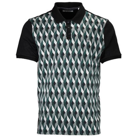 Original Penguin Retro Diamond Jacquard Polo Shirt Green Thumbnail 1