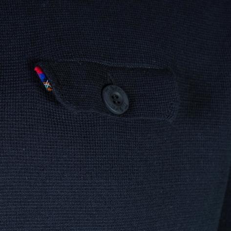 Merc London Button Through Knit Cardigan Navy Thumbnail 2