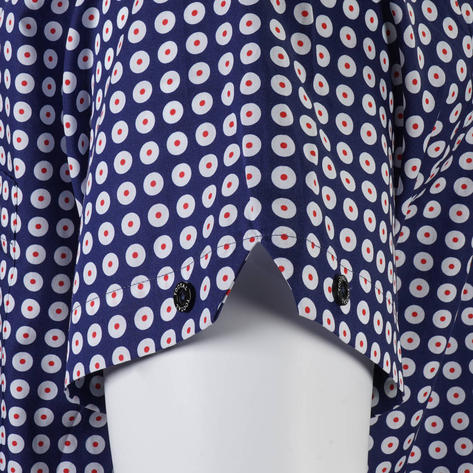 Tootal Short Sleeve Button Down Shirt Mod Target Roundel Print Thumbnail 3