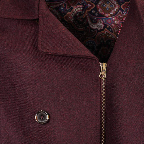 Mish Mash Wool Mix DB Reefer Coat Wine Thumbnail 2
