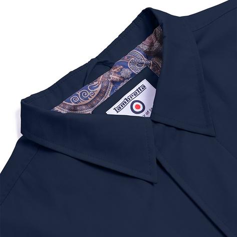 Lambretta Paisley Lined Coated Raincoat Navy Thumbnail 4