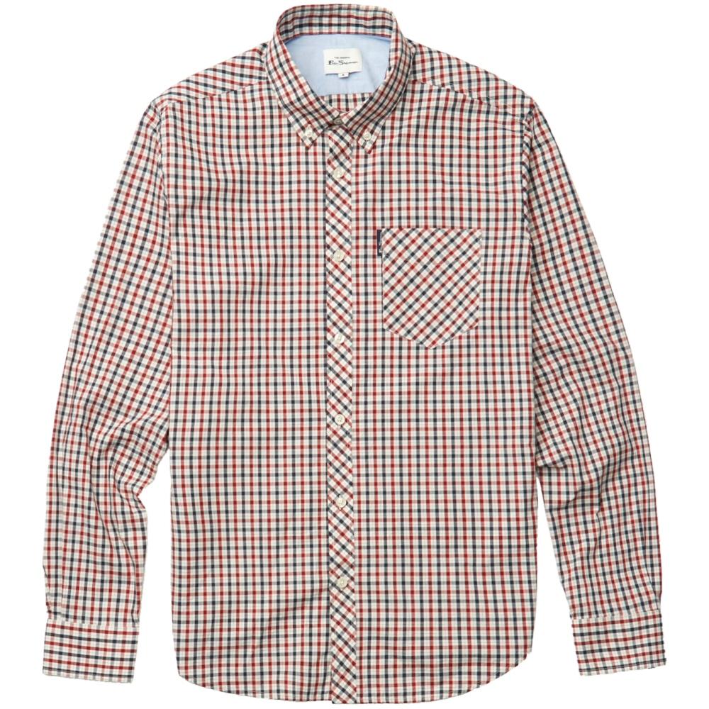 Ben Sherman Long Sleeve House Check Shirt Red / Navy