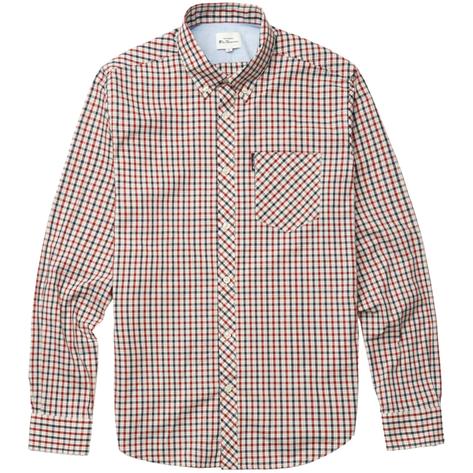 Ben Sherman Long Sleeve House Check Shirt Red / Navy Thumbnail 1