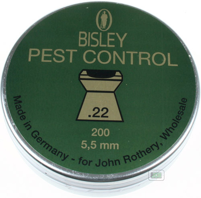 Bisley PEST CONTROL .22 Air Rifle Gun Pellets 200 Tin Hunting Ammo