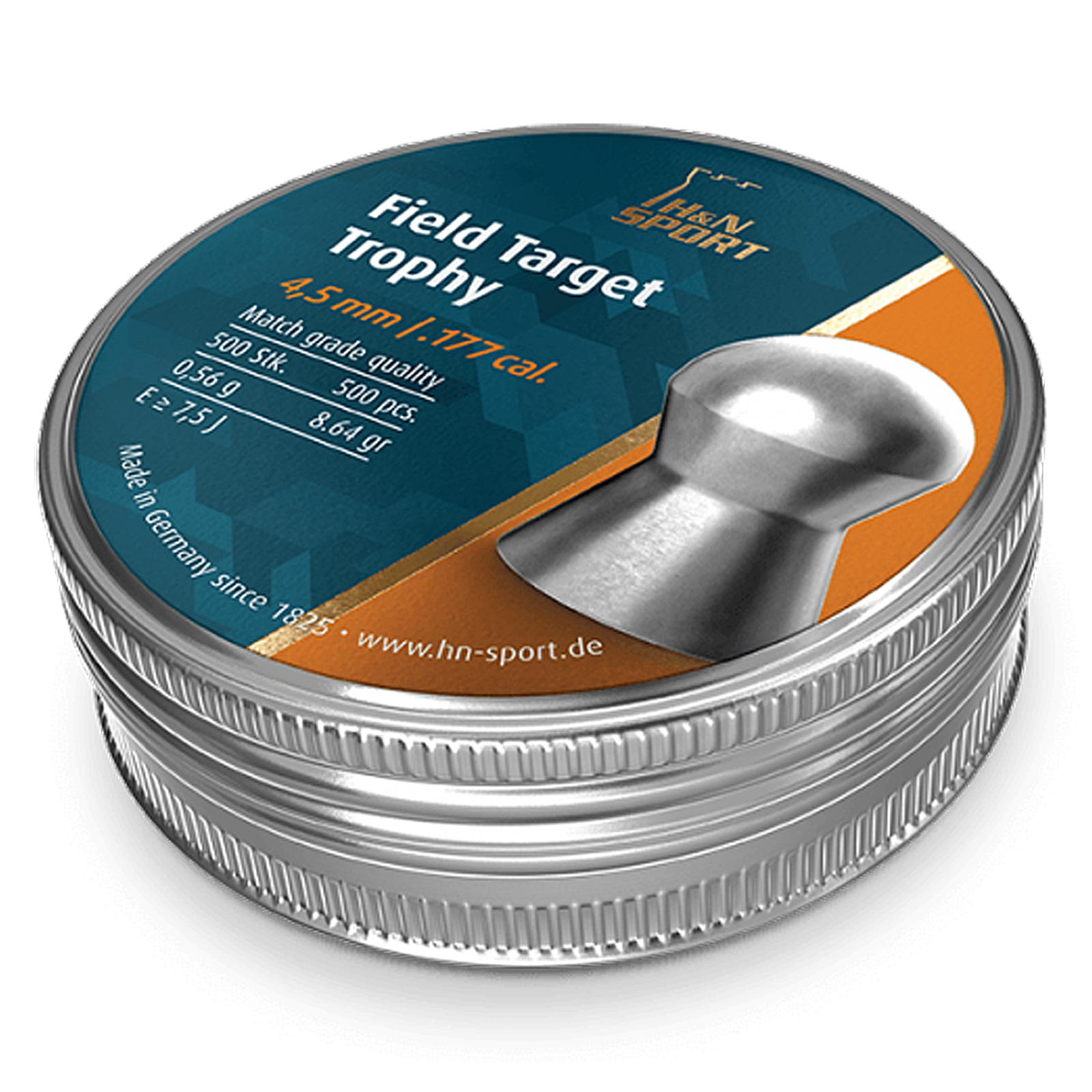 H&N Field Target Trophy .177 Air Rifle Gun Pellets 500 Tin HFT Target