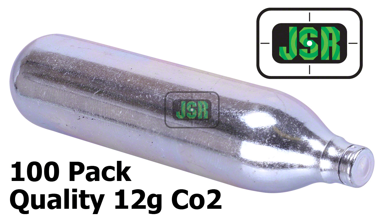 100 x JSR 12g Co2 Gas Capsule Cartridge Air Rifle Pistol Gun Airgun 12