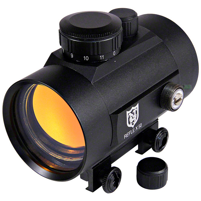 Nikko 50mm Red Dot Point Sight Picatinny Weaver Ris Soft Air Paintball