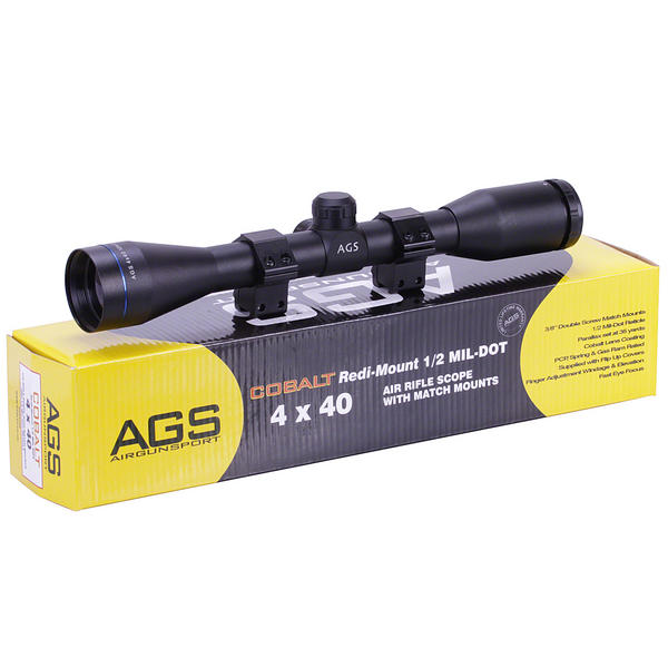 AGS Cobalt 4x40 Telescopic Rifle Sight With 11mm Mounts AGS Buy