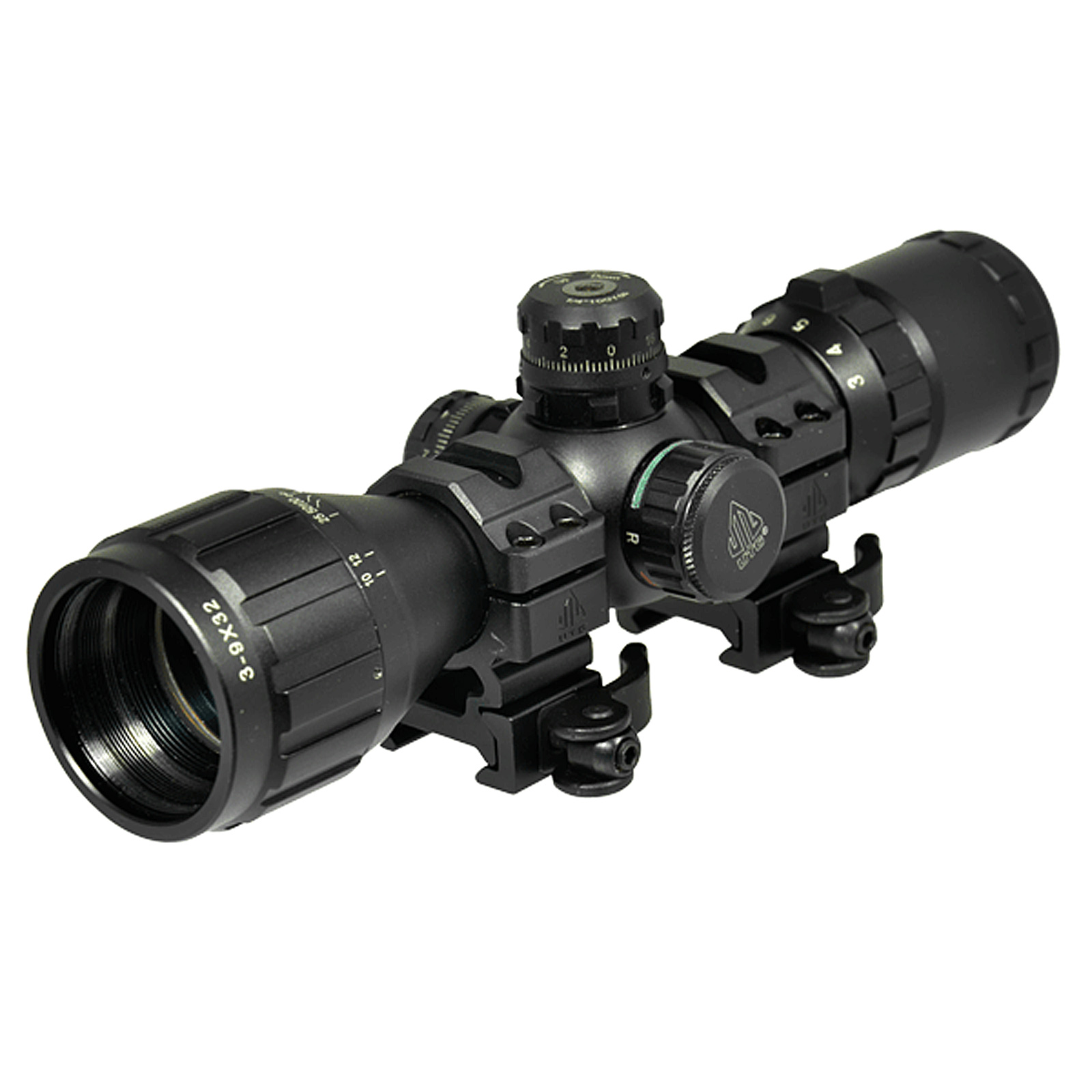 Leapers UTG 3-9x32 1” BugBuster Compact Rifle Scope AO Illuminated Mil ...