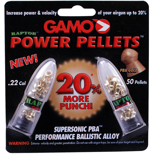 Gamo Power Raptor Lead Free Airgun Rifle Pellets .22 50 Pack Gold