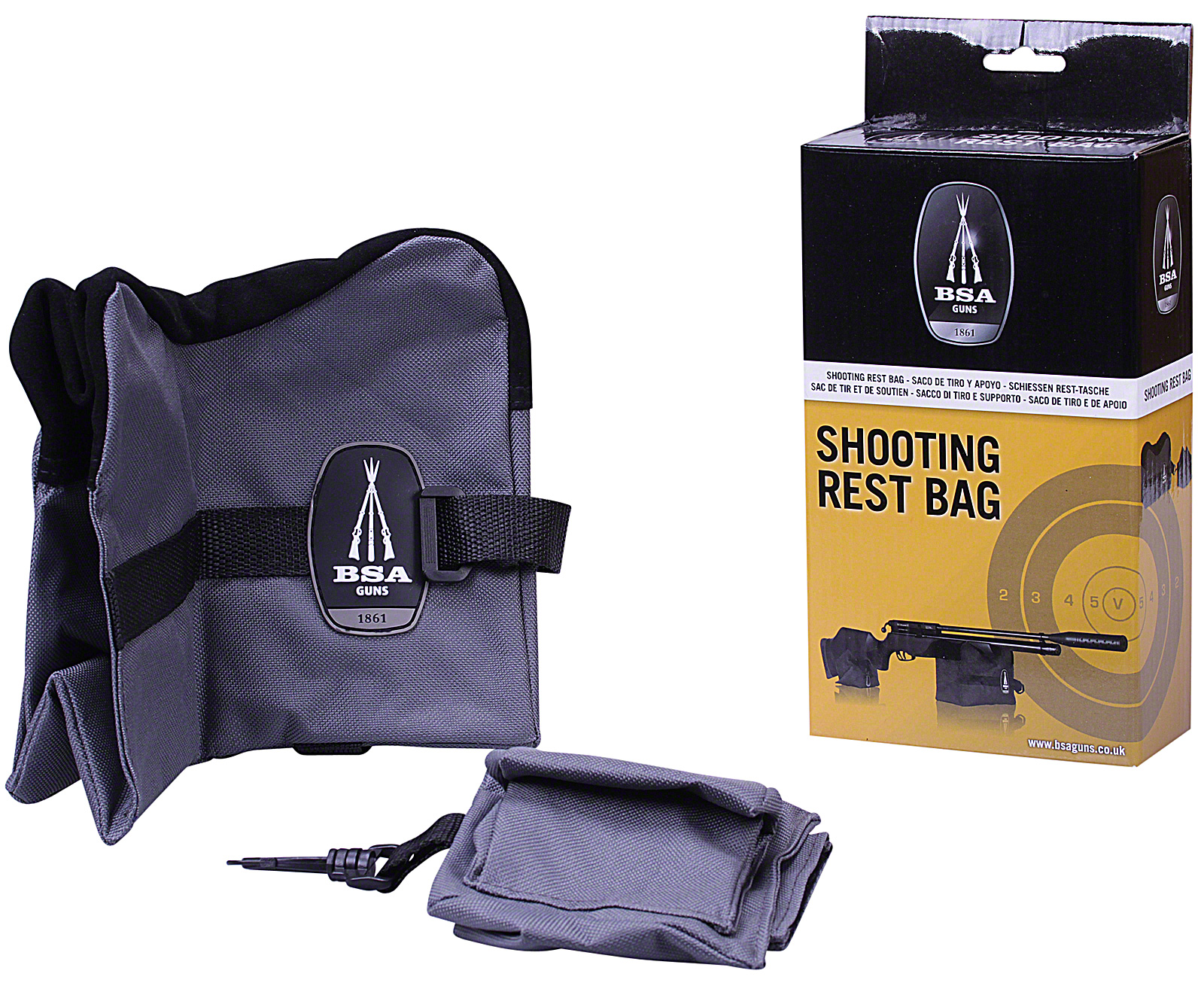 thumbnail image 2 of 2-Piece Rifle/Air Gun Front & Rear Rest Bench Bag Set – Green, Adjustable & Lightweight 2 of 6