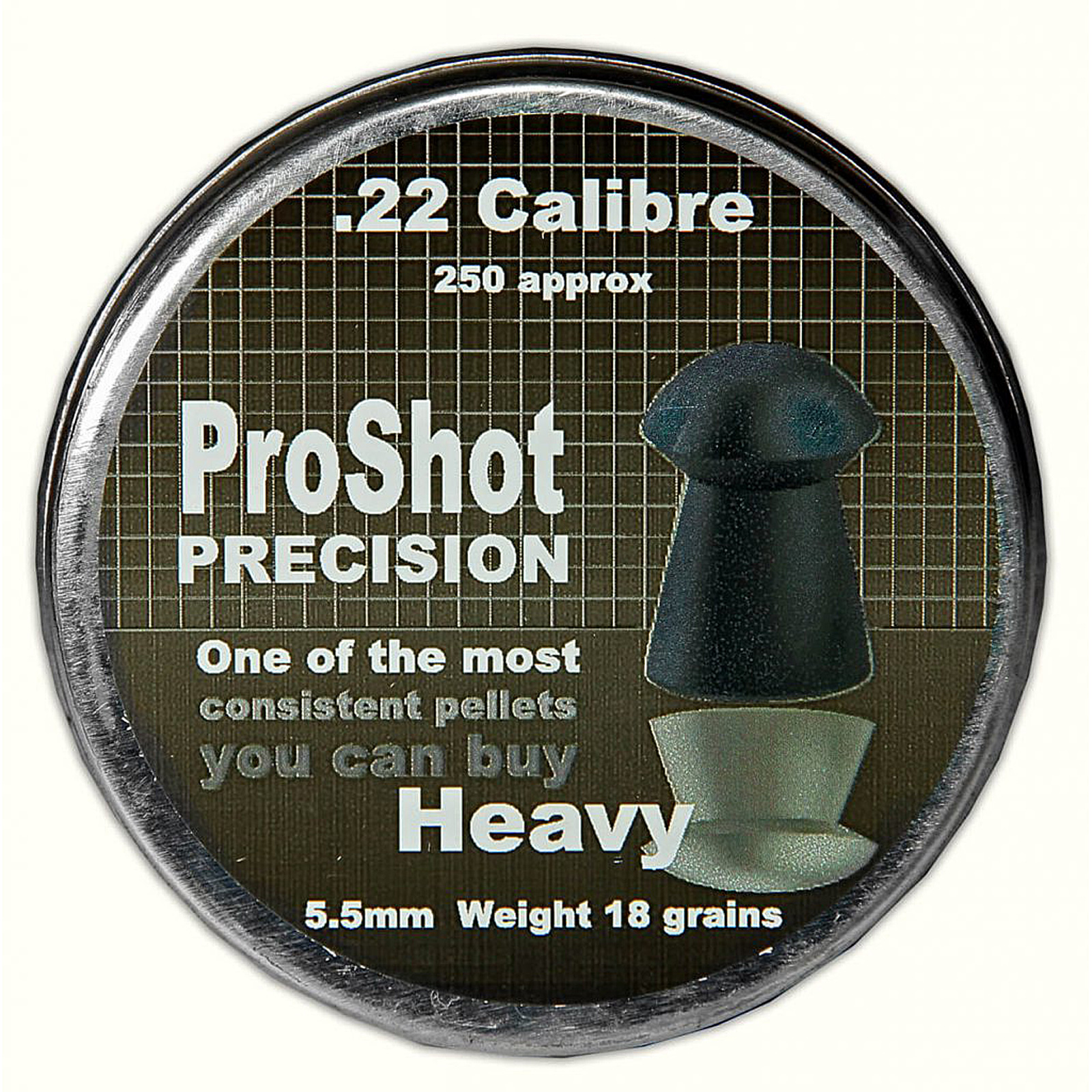 ProShot Precision Heavy .22 5.5mm Air Rifle Gun Pellets 250 Target Pest