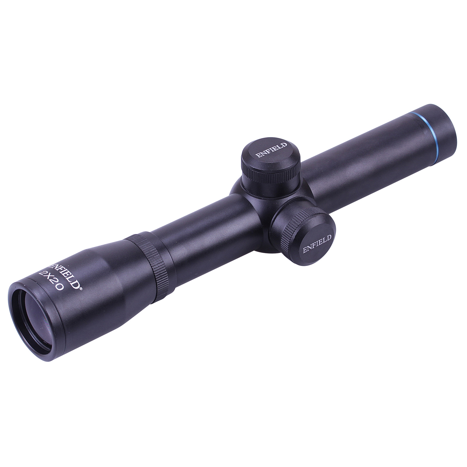 Enfield 2x20 Pistol Scope With 911mm 3/8" Mounts 1" Tube Mil Dot