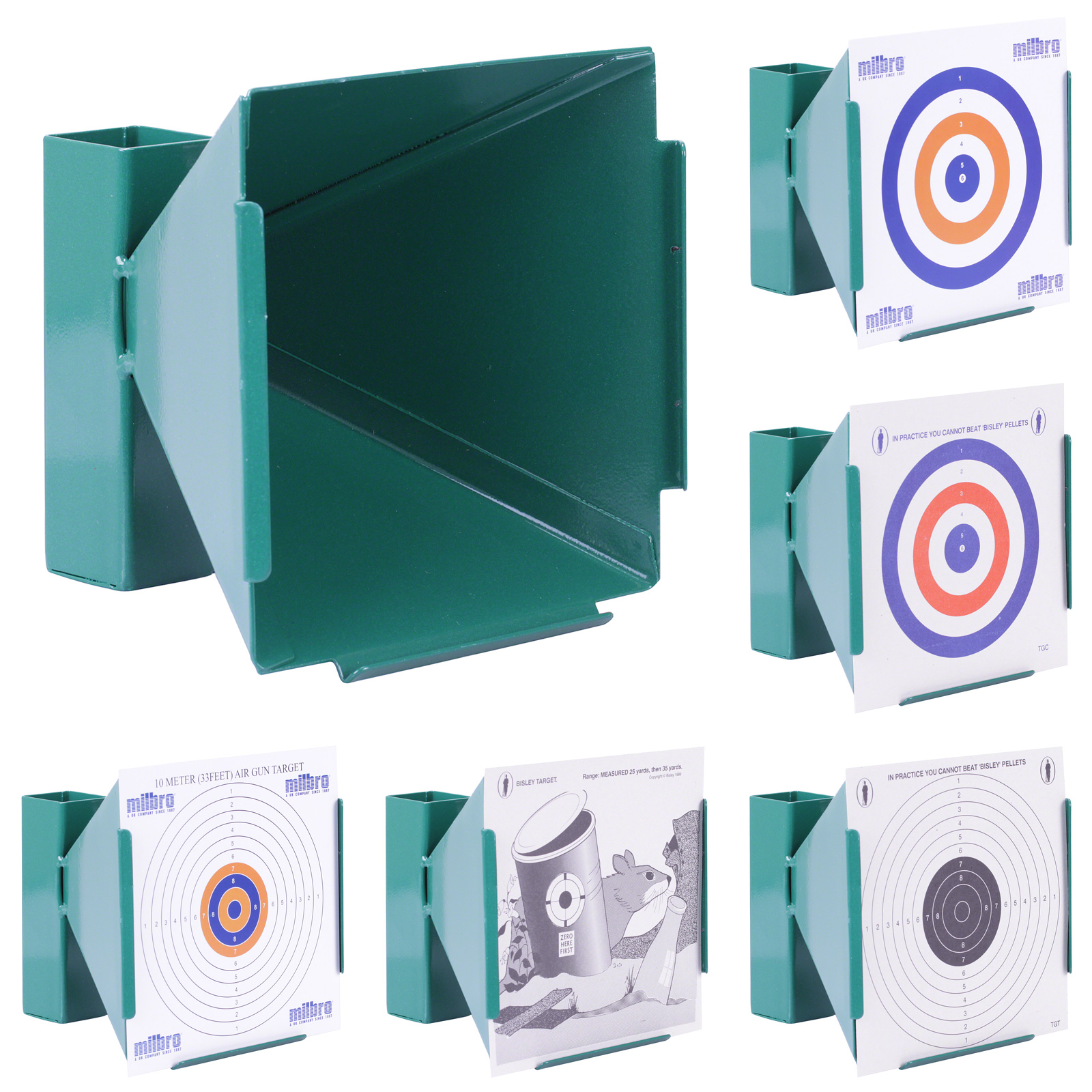 17cm Target Holder / 100 Card Targets Funnel Pellet Trap Catcher Airgun