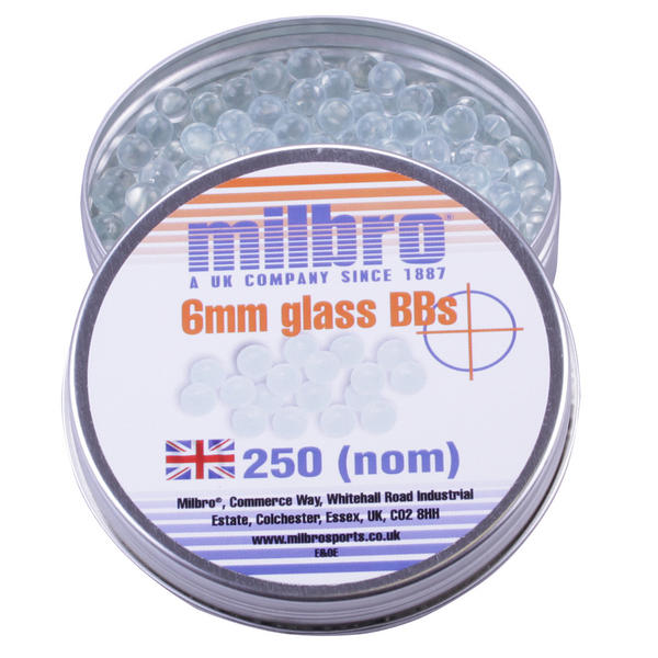 Milbro Glass 6mm Slingshot Catapult BB Ammo For Black Widow etc