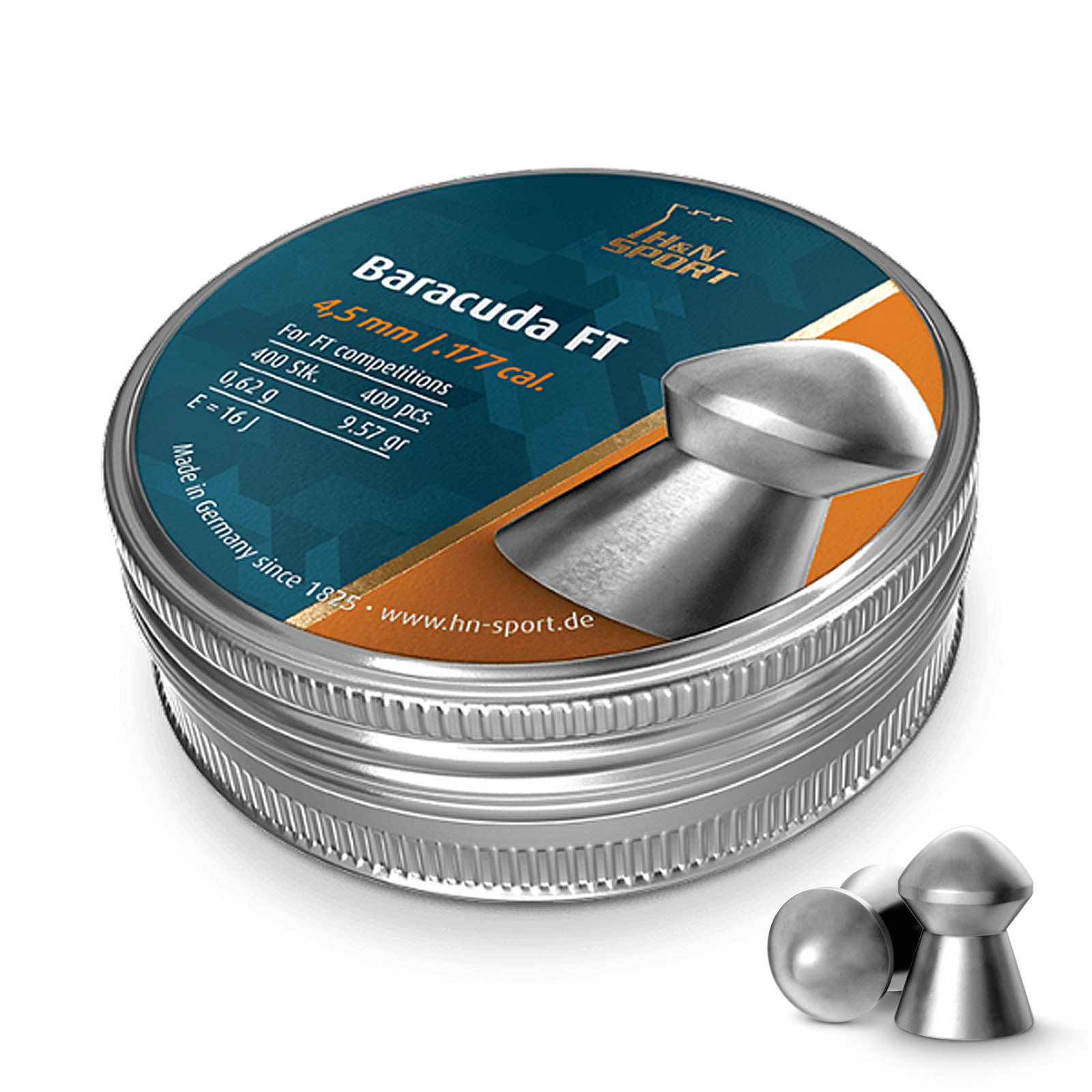 H&N Baracuda FT .177 4.50 Air Rifle Gun Pellets 400 Tin Target Shooting