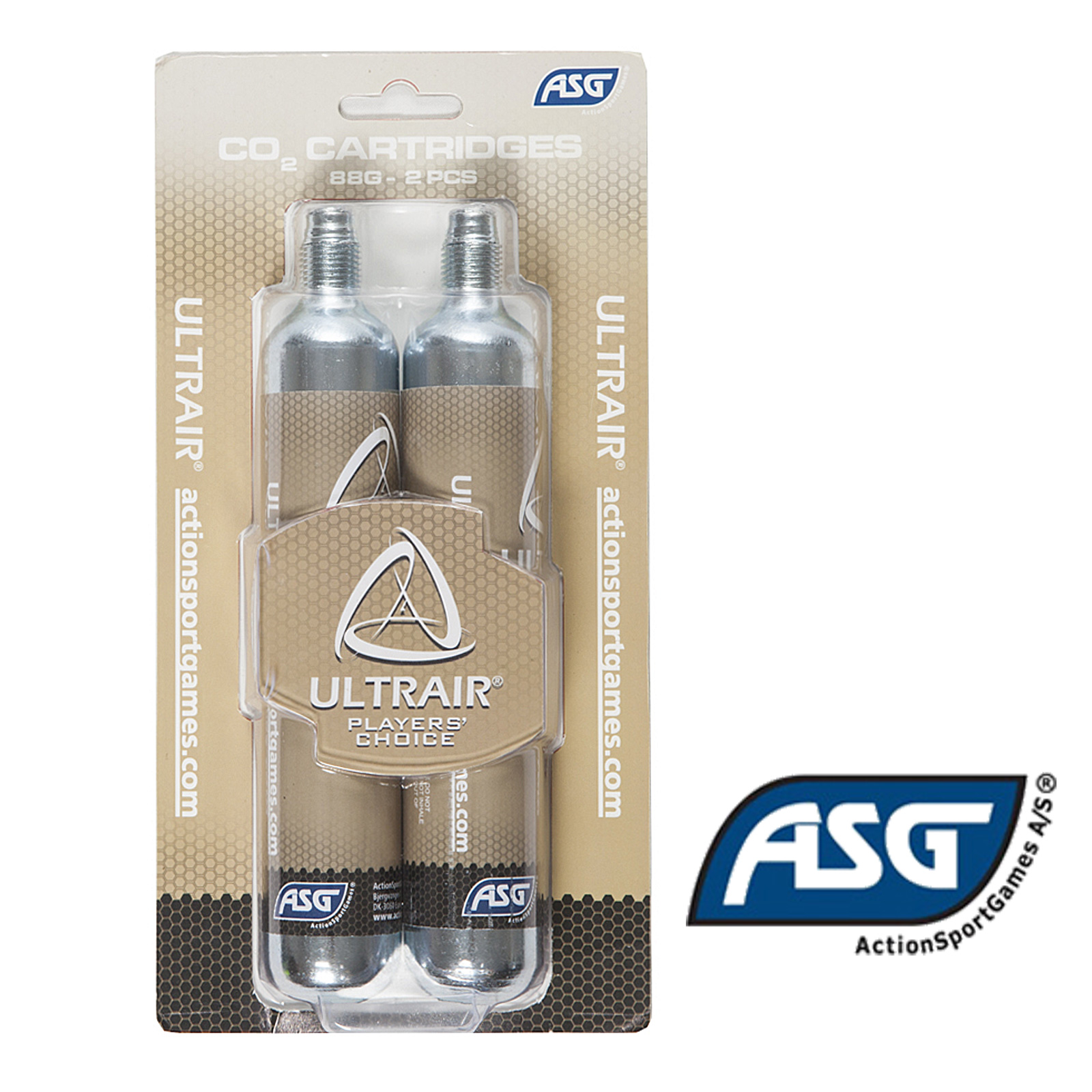 10 x ASG 88g Co2 Cartridges Co 2 Gas Air Rifle 88 Gram Airsource