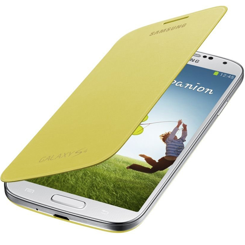 Echte Neue Samsung Flip Cover Fur Galaxy S4 In Gelb Ef Fi 950 Byegww Ebay