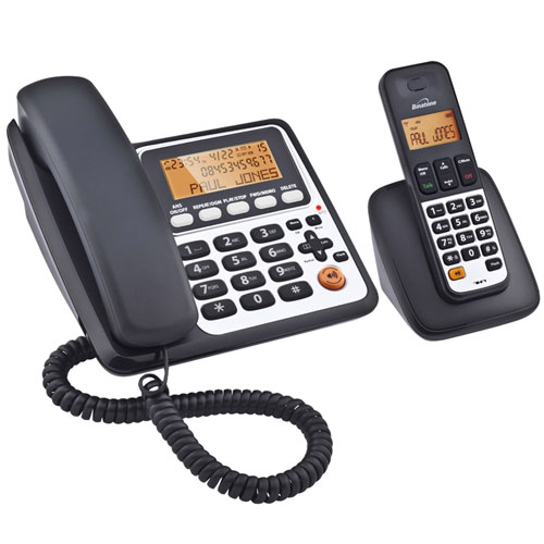 NEW BINATONE CONCEPT COMBO 3525 TWIN CORDED & DECT PHONE ANSWER MACHINE ...