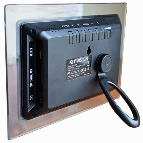 NEW KITVISION 7" DIGITAL PHOTO FRAME BUILT IN STAND SD MMC MS MEMORY CARDS BLACK eBay